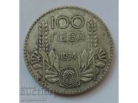 100 лева сребро България 1934 -  сребърна монета #92