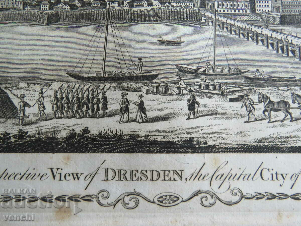 Auction 1782 - ENGRAVING - DRESDEN, SAXONY - ORIGINAL Auction 1782 - ENGRAVING - DRESDEN, SAXONY - ORIGINAL