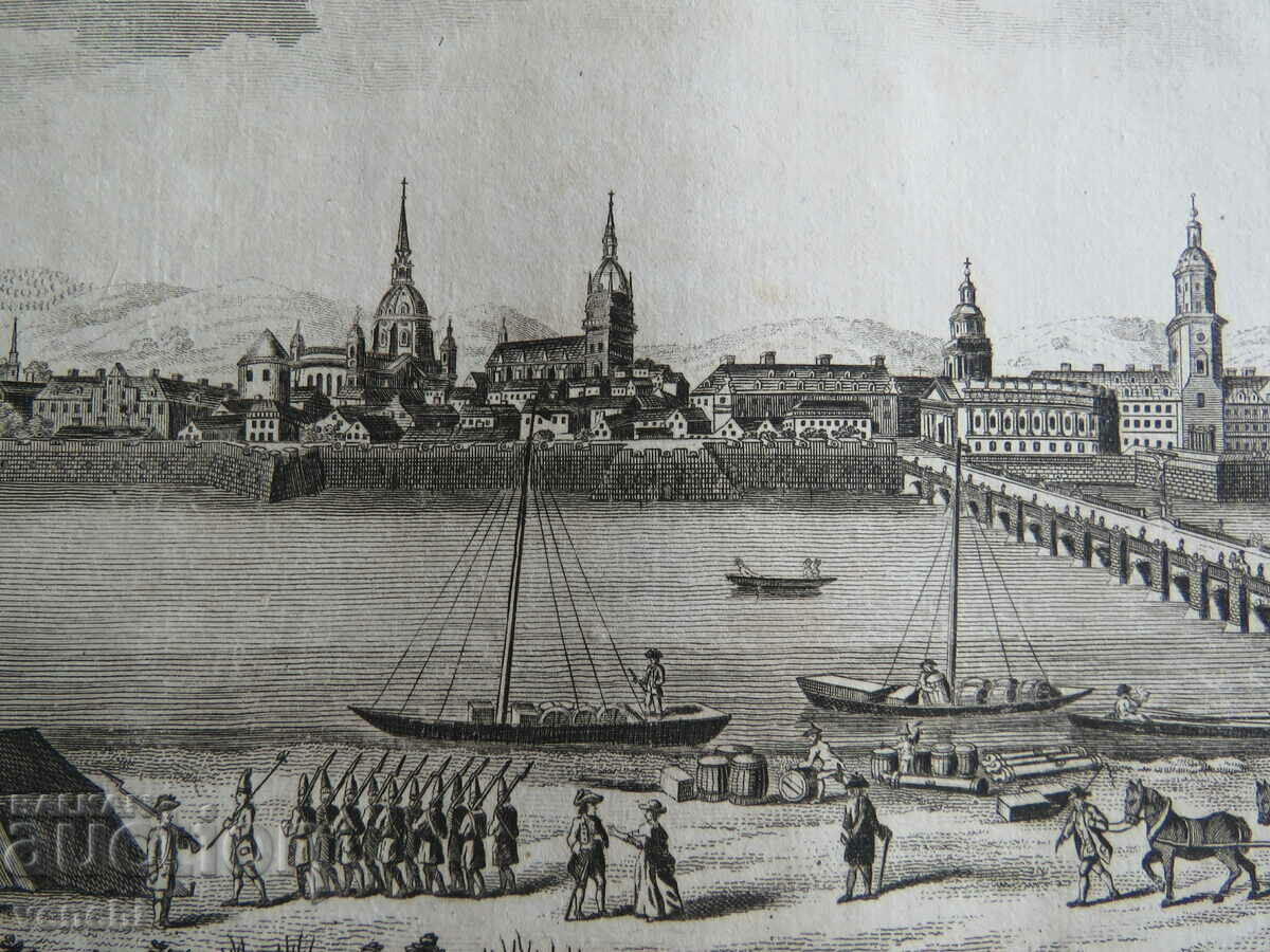 Delivery of 1782 - ENGRAVING - DRESDEN, SAXONY - ORIGINAL Delivery of 1782 - ENGRAVING - DRESDEN, SAXONY - ORIGINAL