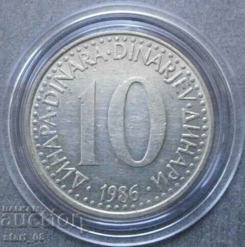 10 dinari 1986