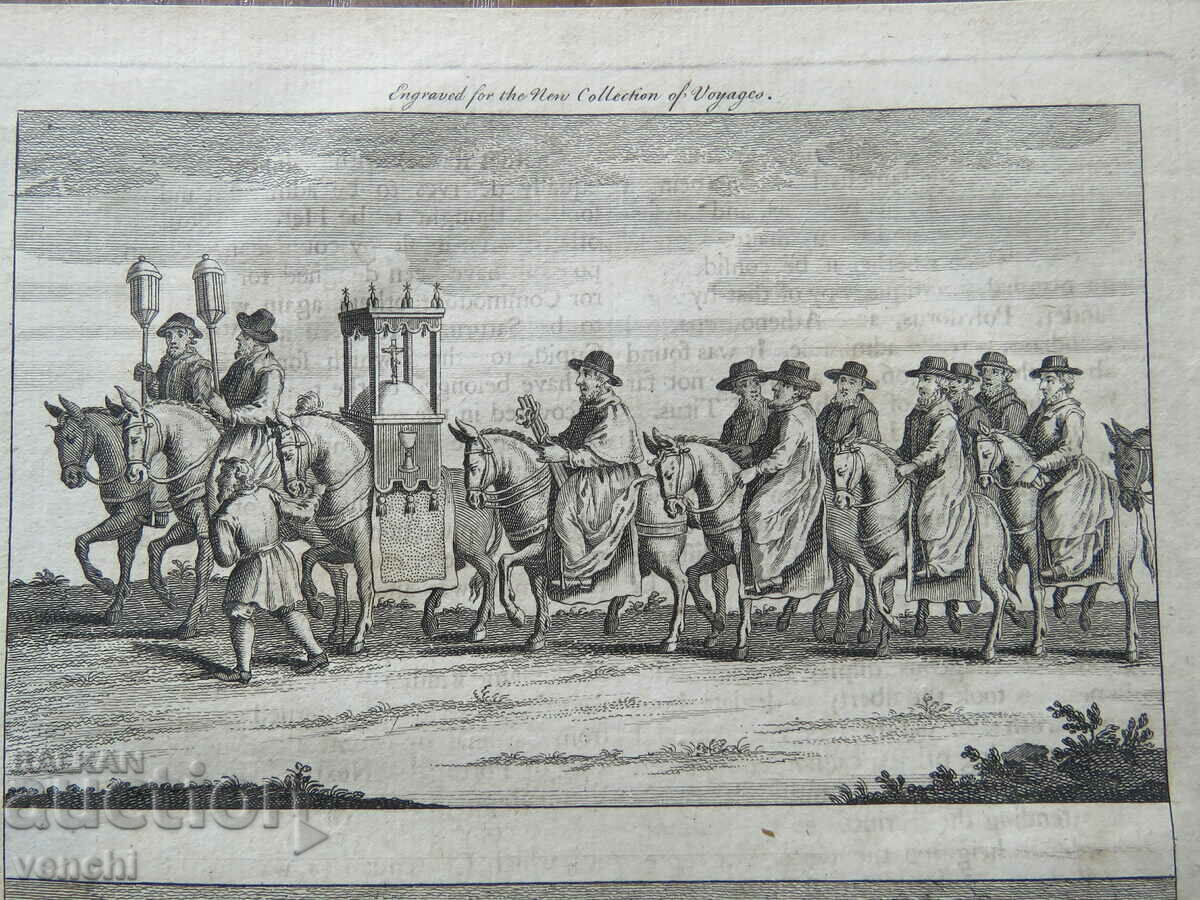 1727 - ENGRAVING - The Pope traveling - ORIGINAL with price € 39.99 | 78.21 BGN 1727 - ENGRAVING - The Pope traveling - ORIGINAL with price € 39.99 | 78.21 BGN