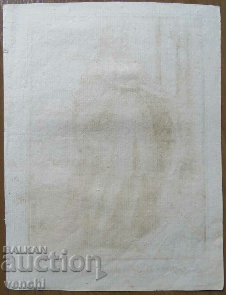 Livrarea 1741 - GRAVURĂ - Cavaler al Ordinului Sfântului Mihail - ORIGINAL