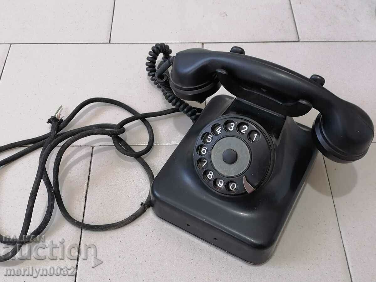 German telephone set Siemens telephone with plug 1940s WW2 with price 89.00 BGN | € 45.50 German telephone set Siemens telephone with plug 1940s WW2 with price 89.00 BGN | € 45.50