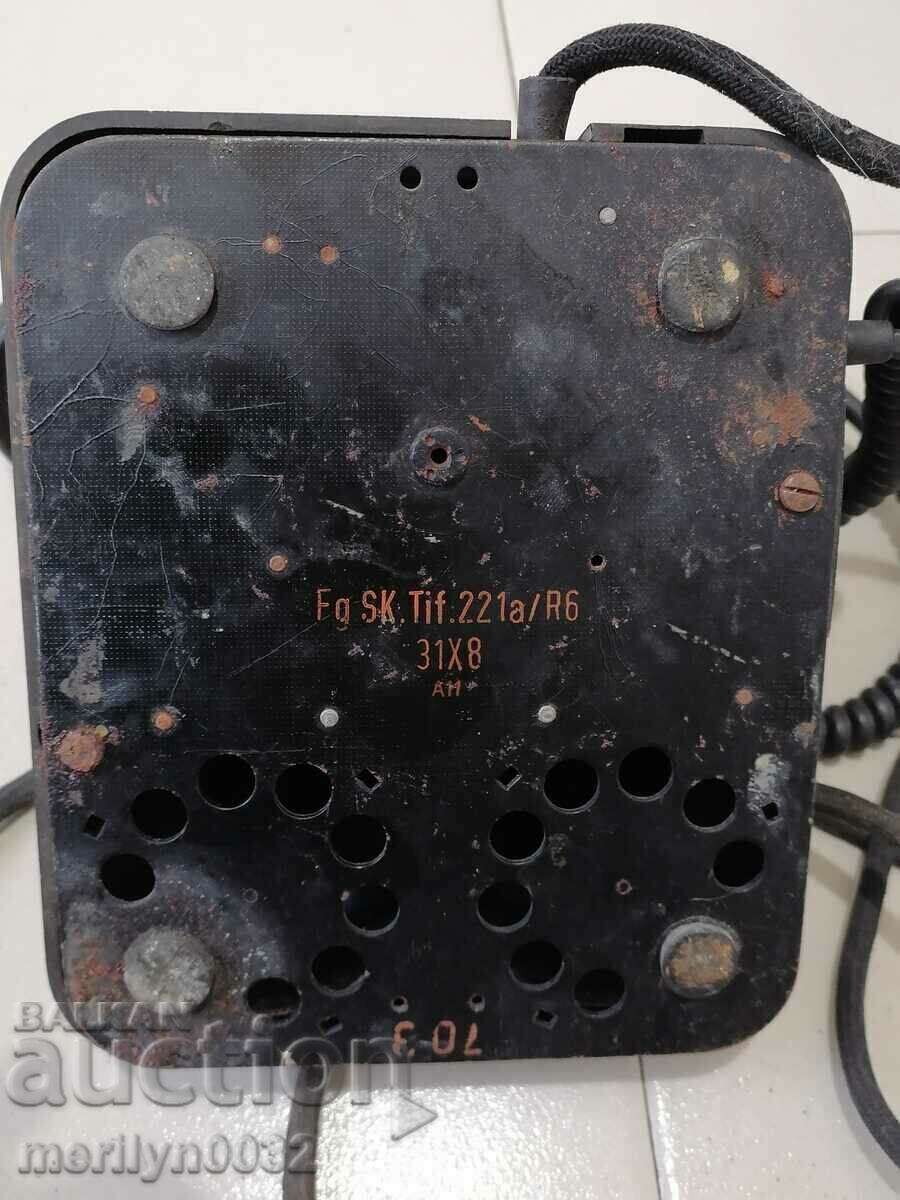 Set telefonic german Telefon cu priză Siemens din anii 1940 al doilea război mondial - 5