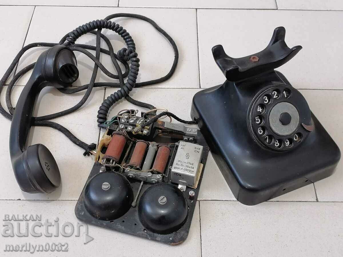 German telephone set Siemens telephone with plug 1940s WW2 - 6 German telephone set Siemens telephone with plug 1940s WW2 - 6