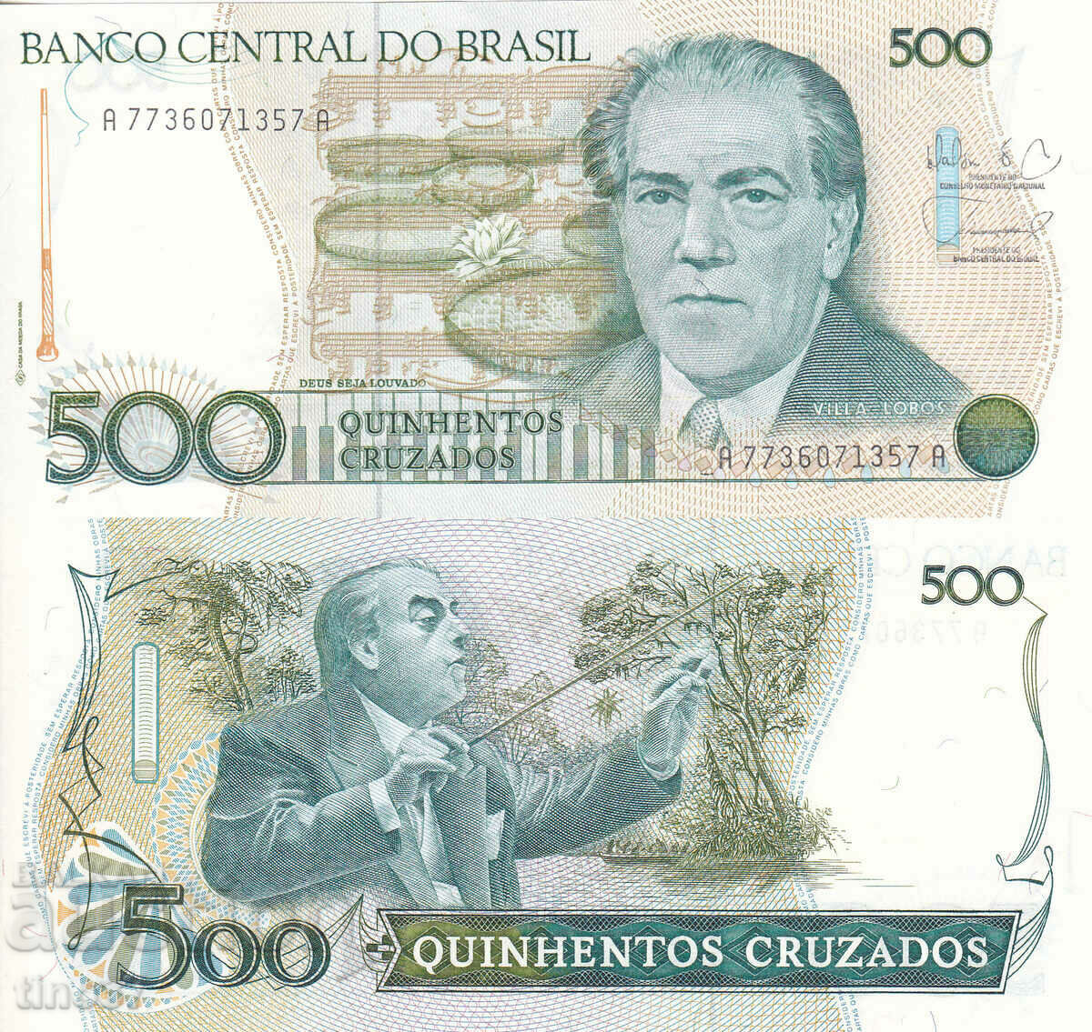 tino37- BRAZILIA - 500 CRUZADOS - 1988 - UNC