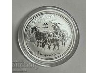 1/2 oz -LUNAR-2015 SILVER AUSTRALIA Year of the Goat