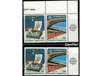 Greece 1988 Europe CEPT A+C (**) clean pairs with logo