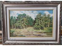 Painting by Acho Pavlov "Forest landscape", oil, 20x31 cm