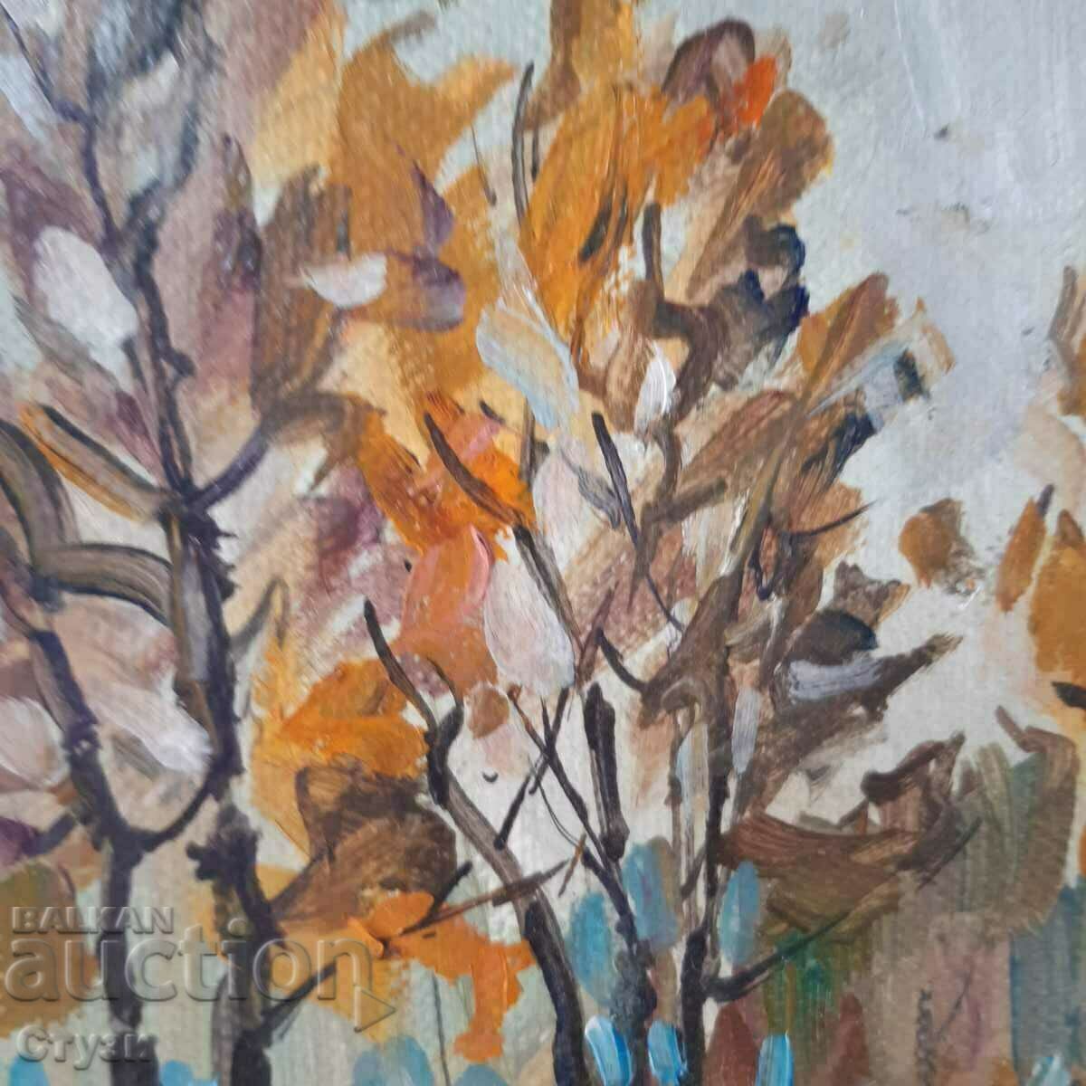 Author's painting "Suburban landscape", oil, 22x27 cm with price 170.00 BGN | € 86.92 Author's painting "Suburban landscape", oil, 22x27 cm with price 170.00 BGN | € 86.92