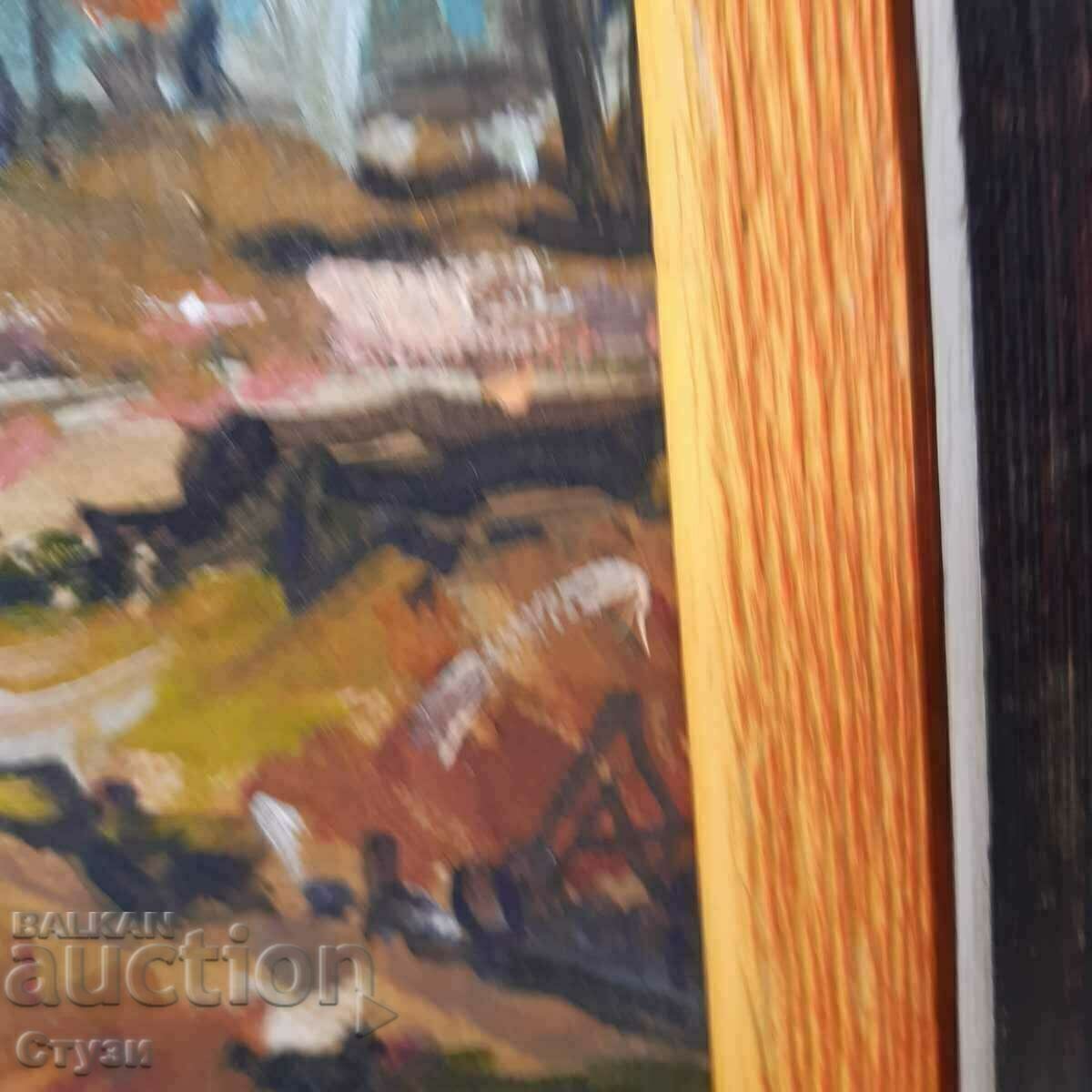 Author's painting "Suburban landscape", oil, 22x27 cm - 5 Author's painting "Suburban landscape", oil, 22x27 cm - 5