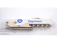 Corkscrew with opener and knife Yugotours, social