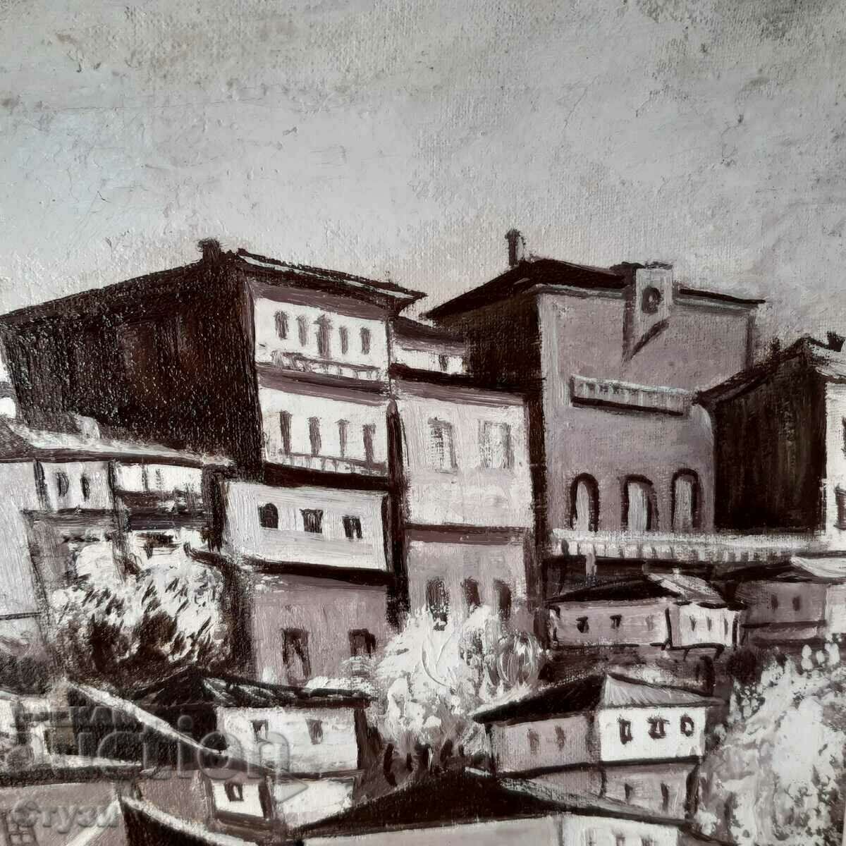 Delivery of Painting by Stefan Atanasov "V. Tarnovo", oil, 31 x 43 cm Delivery of Painting by Stefan Atanasov "V. Tarnovo", oil, 31 x 43 cm