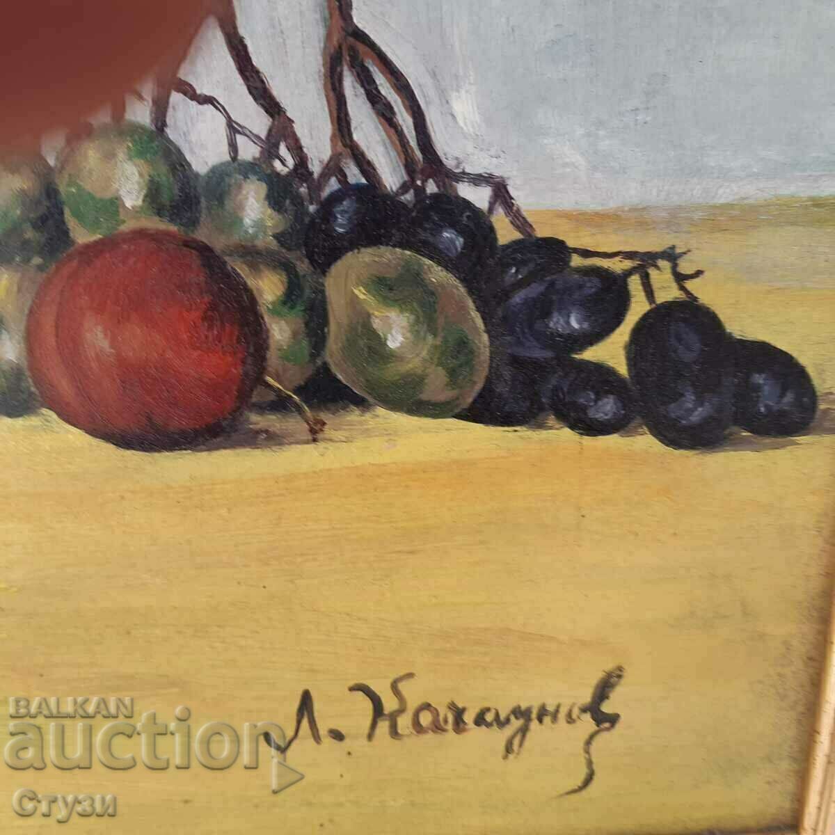 Painting by L. Kachaunov "Still life", oil, 29 x 42 cm - 5