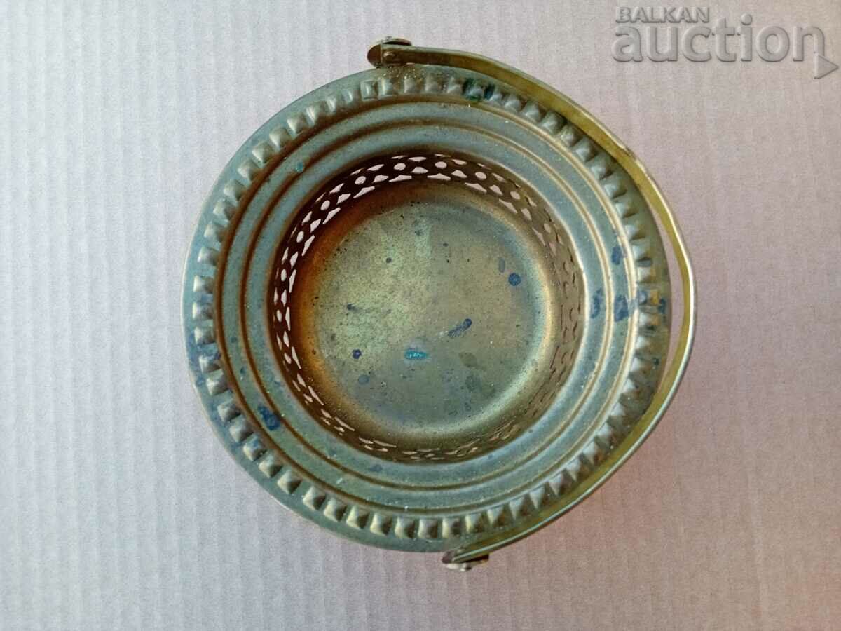 Delivery of Antique Solid Bronze Candy Box Basket Delivery of Antique Solid Bronze Candy Box Basket