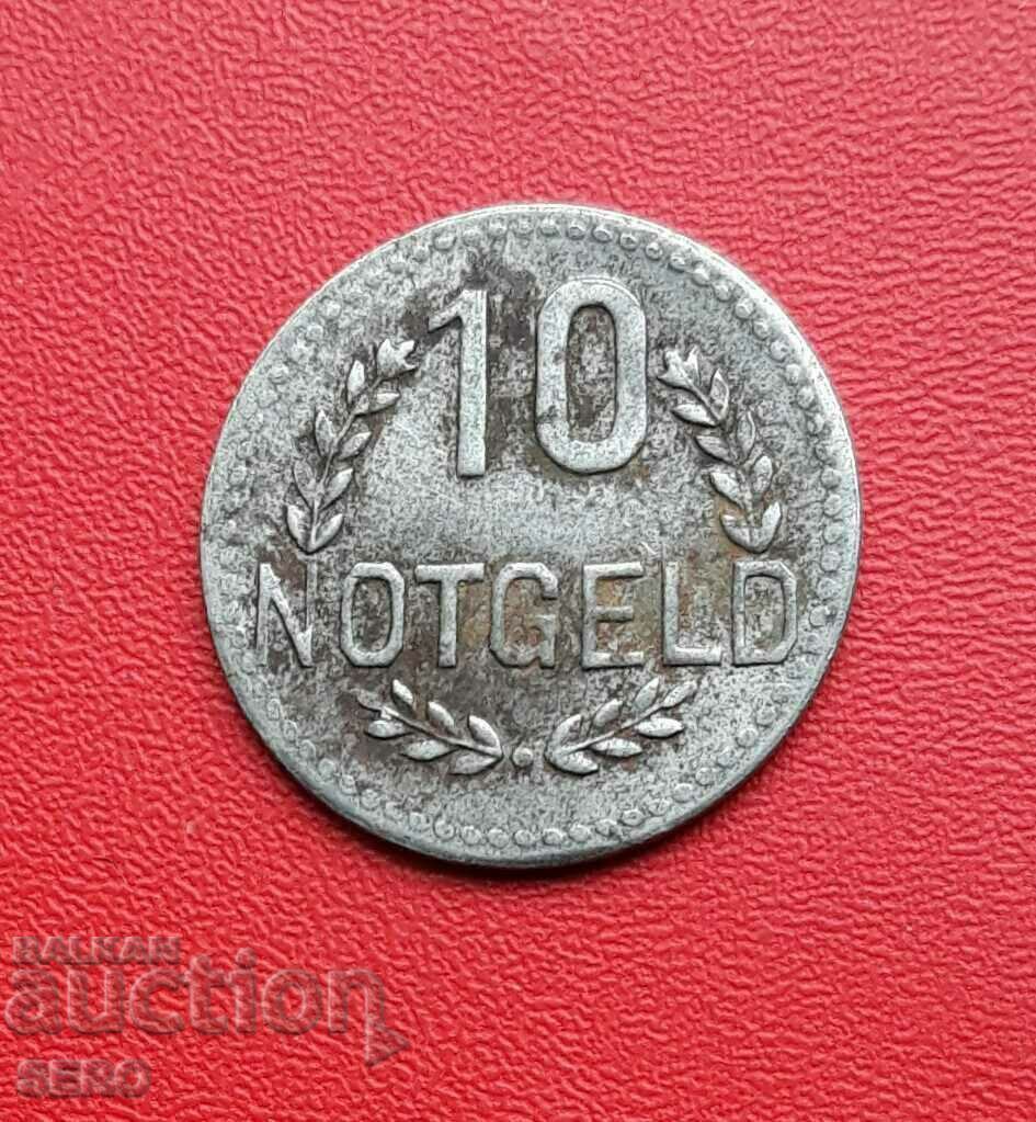 Γερμανία-Έσση-Βισμπάντεν-10 Pfennig 1920