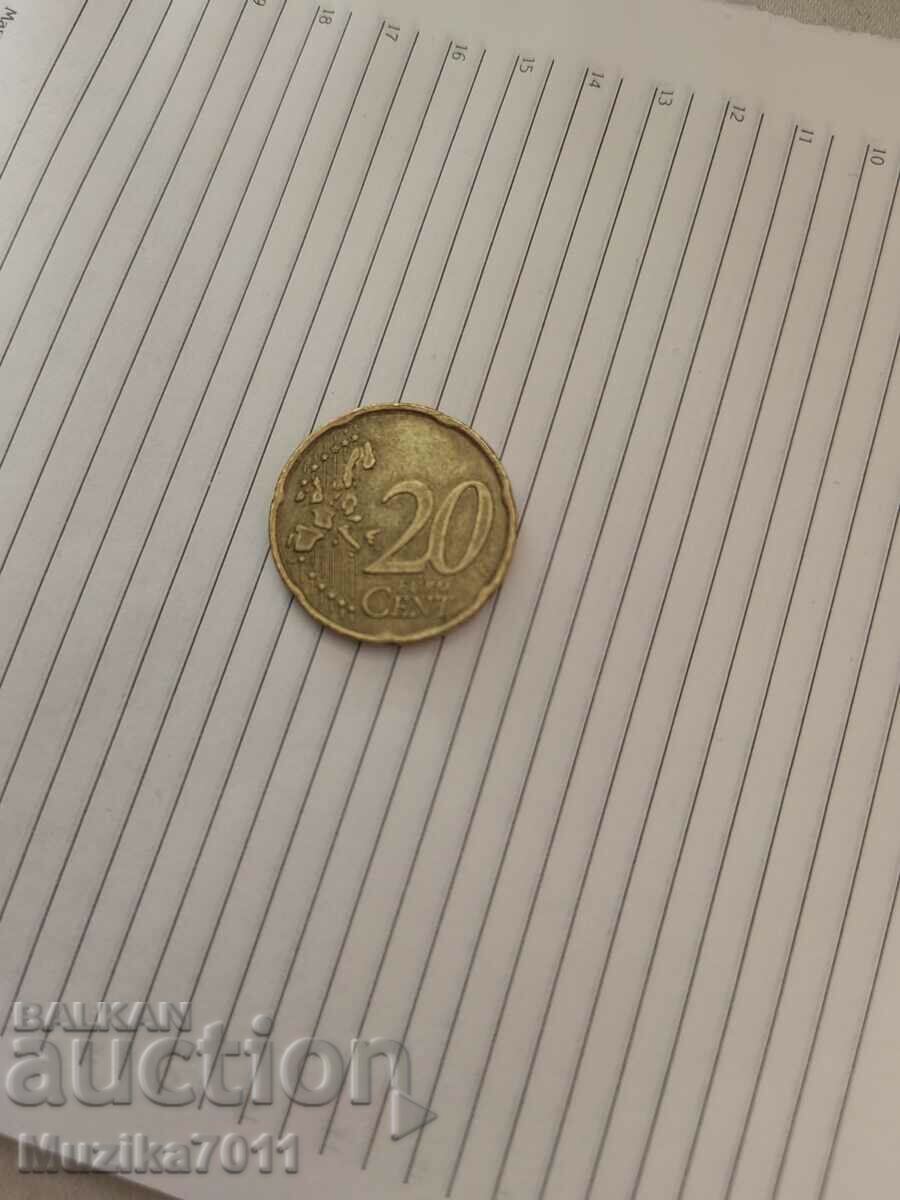 20 de cenți de euro 2002