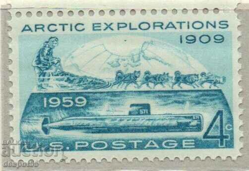 1959 USA. First underwater voyage transit under the North Pole