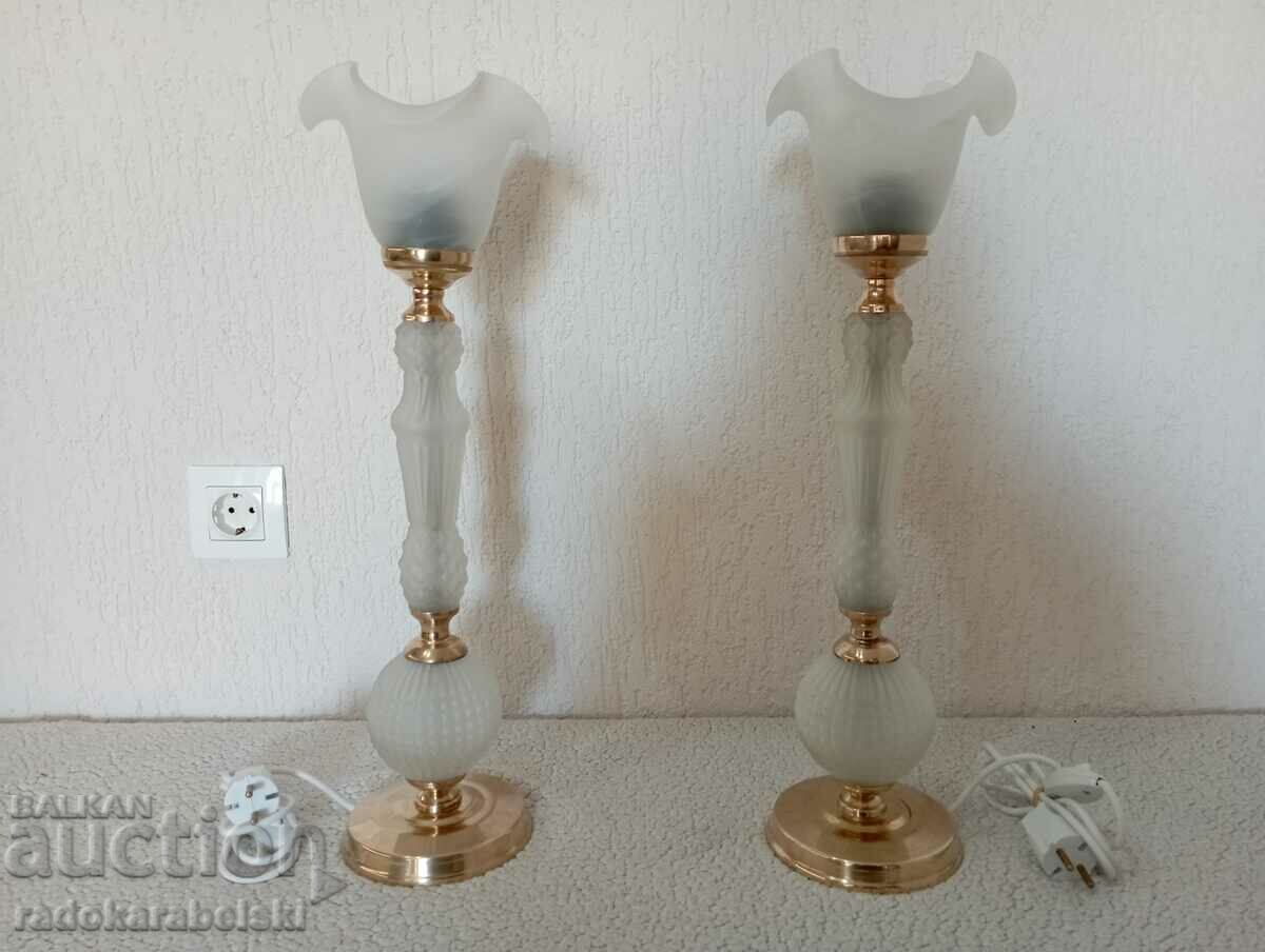 Комплект от две красиви старинни лампи - лампа