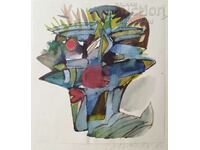 Painting, abstraction, art. Georgi Kovachev-Grishata, 1990 - 2