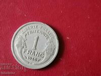 1946 year 1 franc letter B Aluminum France