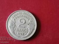1948 2 Francs Aluminum France