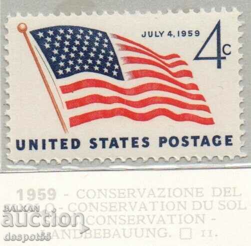 1959. USA. New American flag with 49 stars.