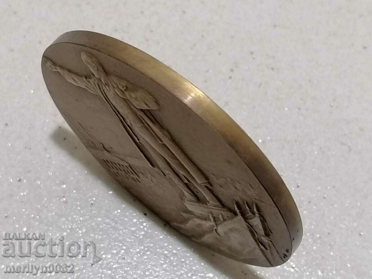 Παράδοση Παλιά χάλκινη πλάκα ήρωας της πόλης του Λένινγκραντ Παράδοση Παλιά χάλκινη πλάκα ήρωας της πόλης του Λένινγκραντ