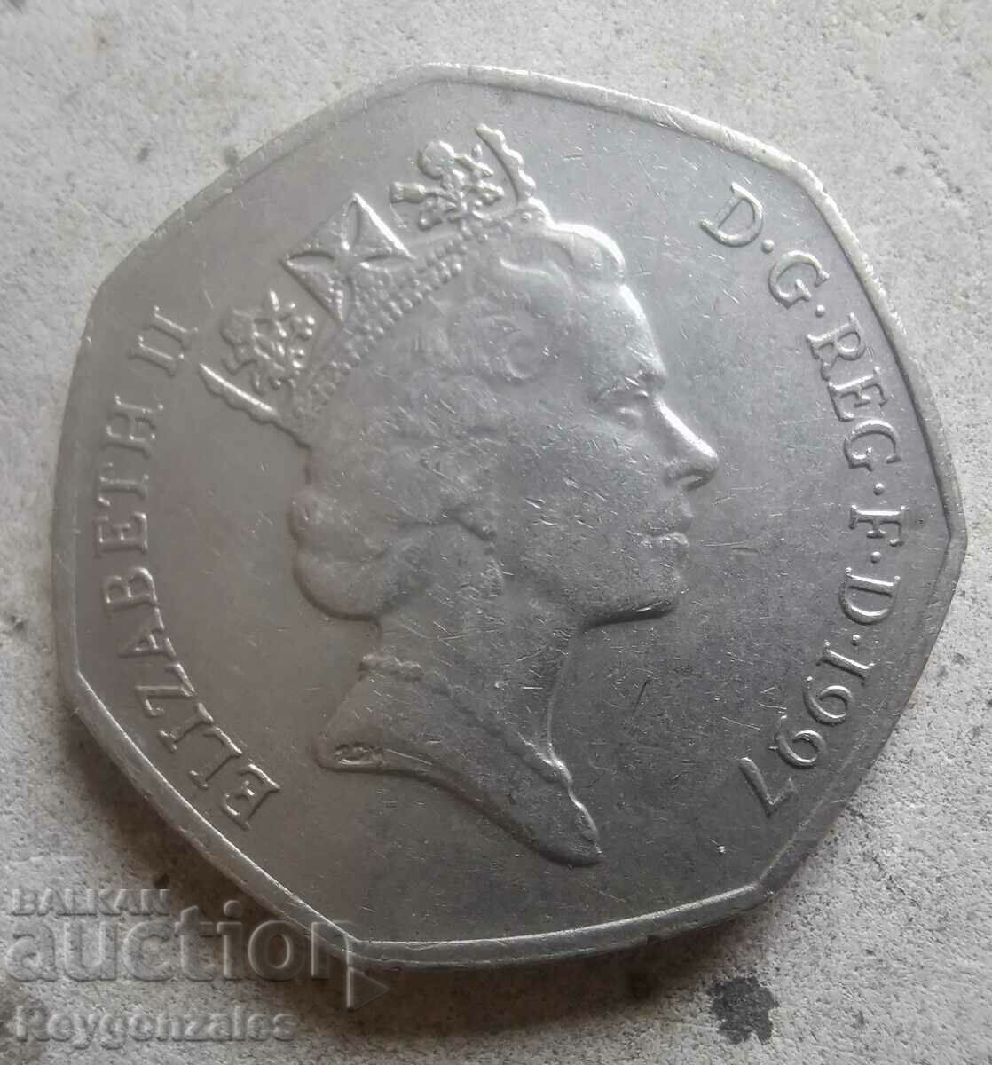 Fifty Pence 1997 Selling