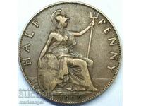 1/2 penny 1909 Marea Britanie