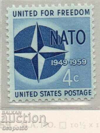 1959. USA. 10th anniversary of NATO.