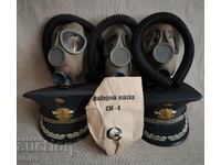 Lot of Old Gas Masks and Caps