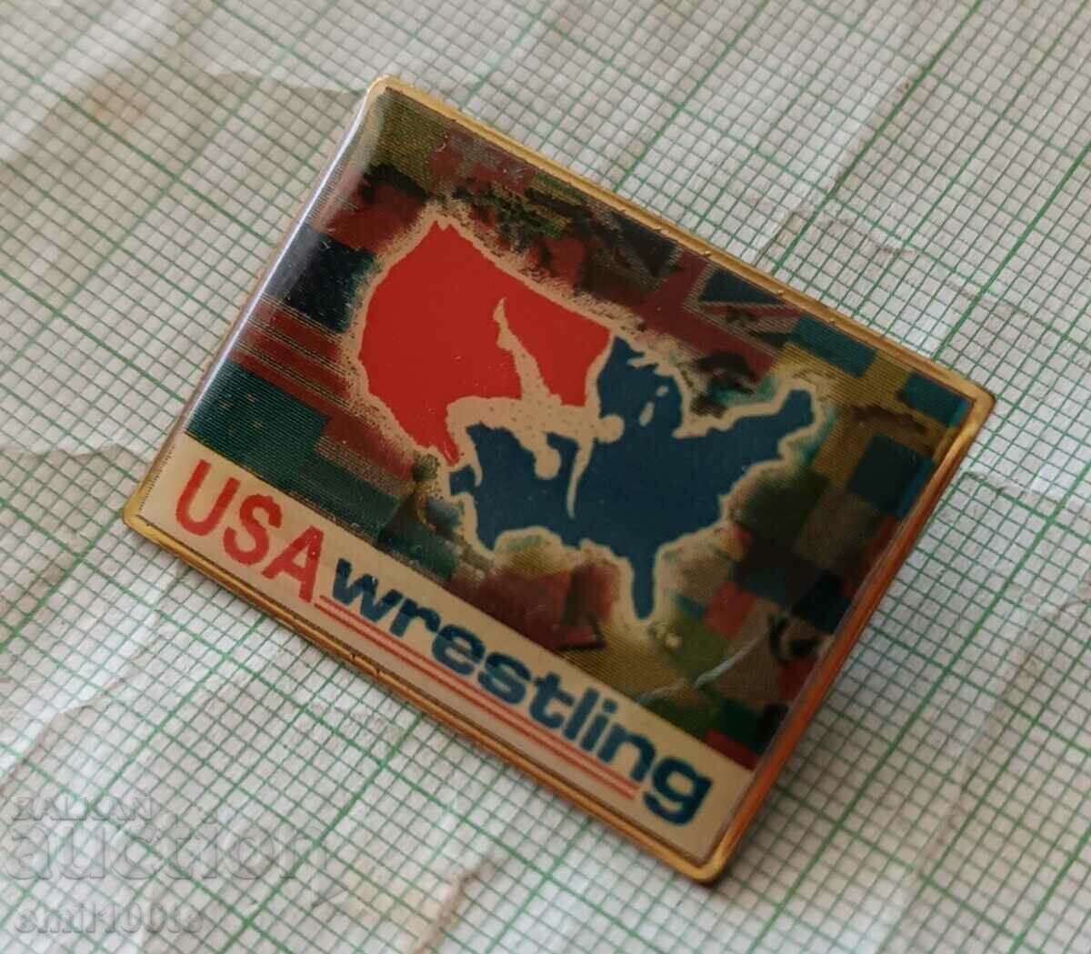 Auction Badge - USA Wrestling Federation made USA Auction Badge - USA Wrestling Federation made USA