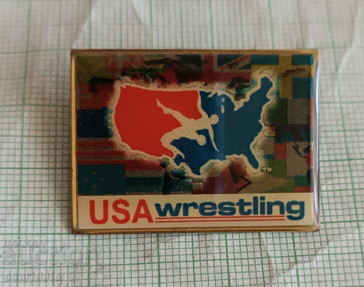 Badge - USA Wrestling Federation made USA