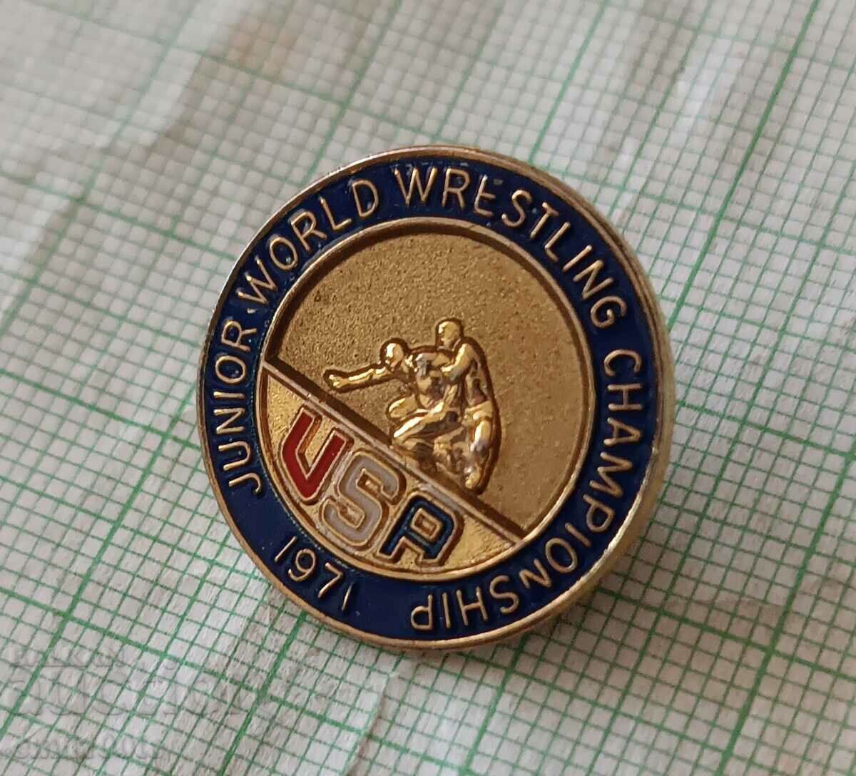 Auction Badge - World Junior Wrestling Championships 1971 USA Auction Badge - World Junior Wrestling Championships 1971 USA