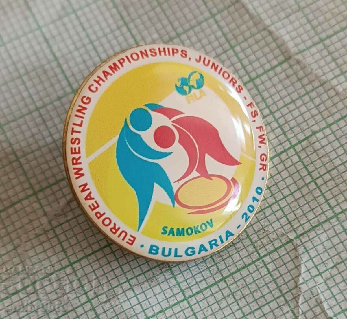 Badge - European Junior Wrestling 2010 Samokov Bulgaria with price 4.00 BGN | € 2.05 Badge - European Junior Wrestling 2010 Samokov Bulgaria with price 4.00 BGN | € 2.05