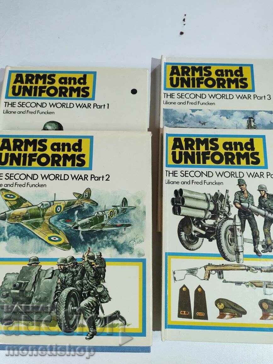 4 pcs. illustrated reference books for weapons and uniforms of the Armed Forces