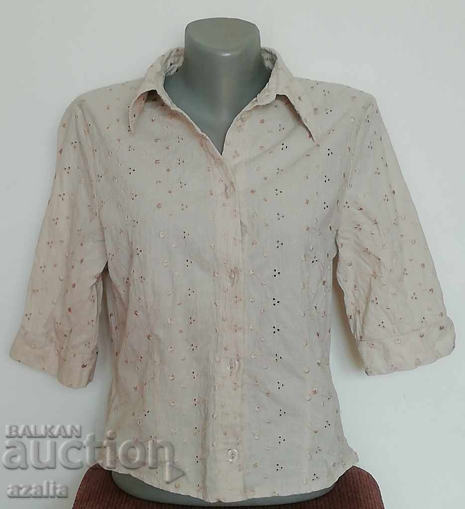 Beige shirt with embroidery