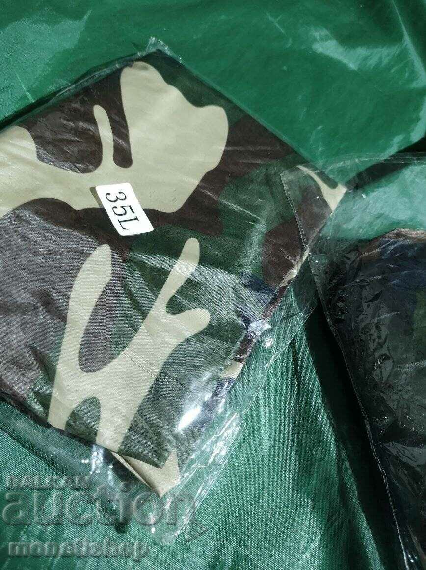 Two pieces of camouflage raincoats for officers' hats