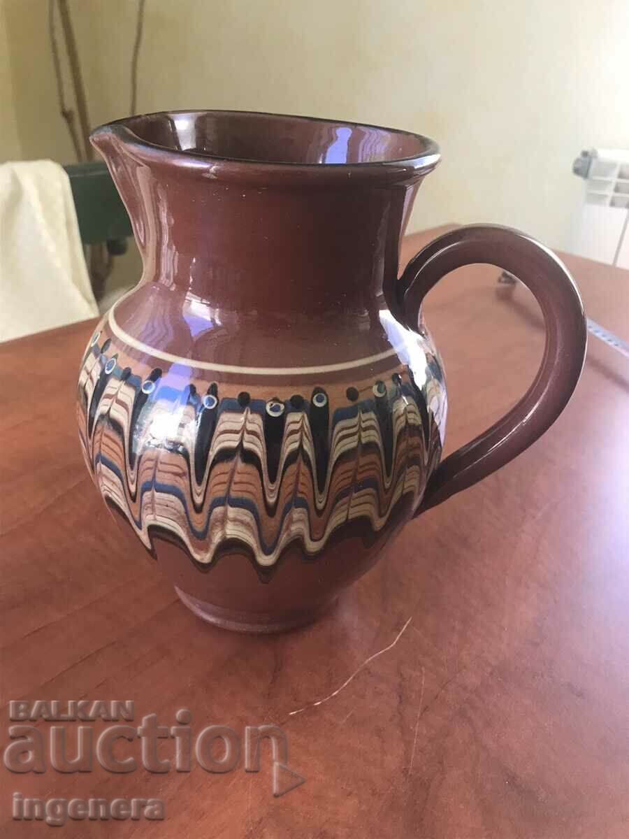 ghiveci din ceramica pictat mare-doi litri troian cu preț 13.00 BGN | € 6.65 ghiveci din ceramica pictat mare-doi litri troian cu preț 13.00 BGN | € 6.65