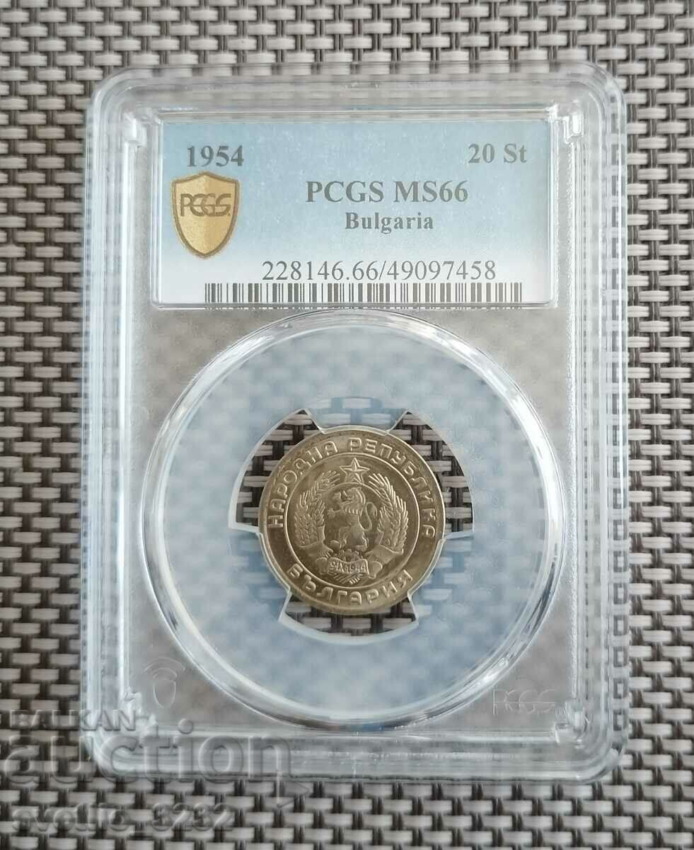 20 de cenți 1954 MS 66 PCGS