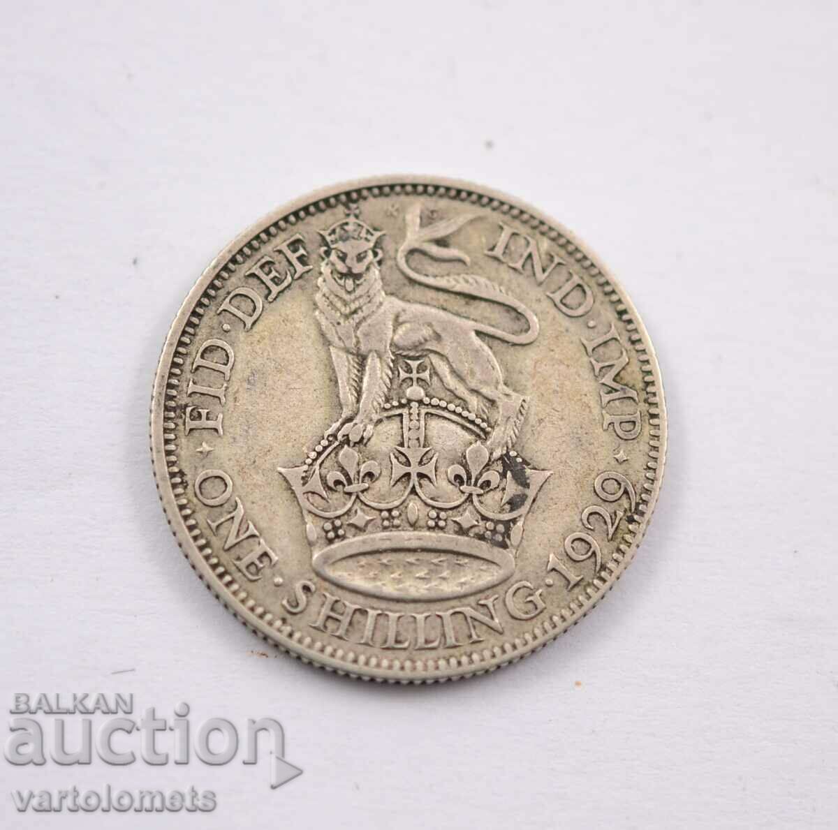 1 shilling, 1929 - United Kingdom › King George V, silver