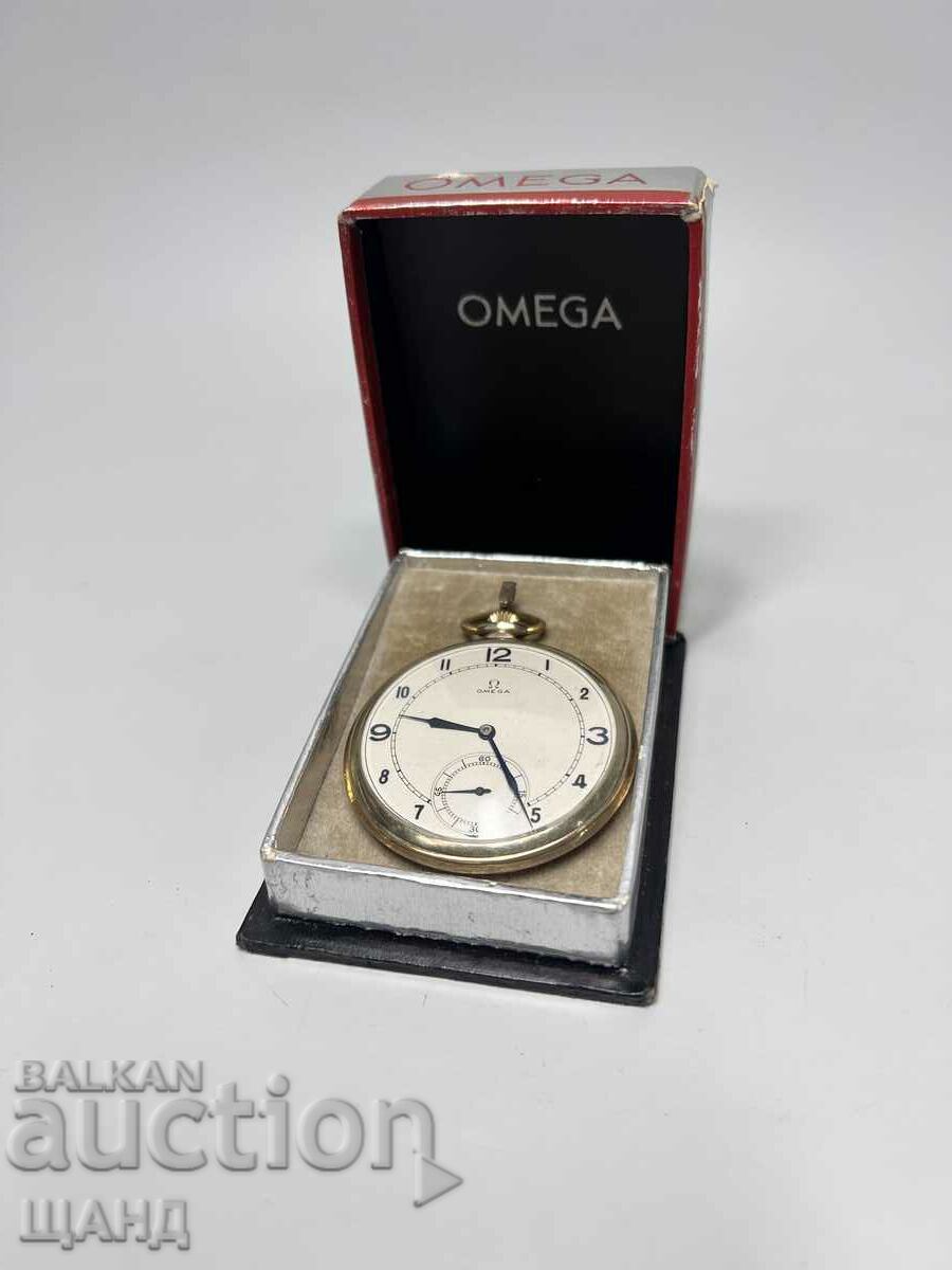 1939 Omega Омега Джобен Часовник Златен Герб Габрово