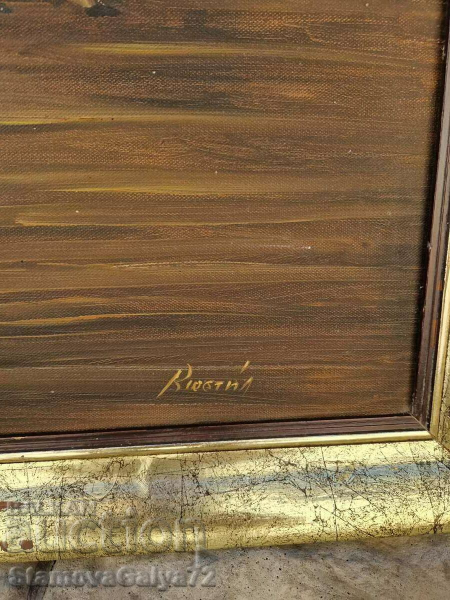 A great large antique oil painting - 7 A great large antique oil painting - 7