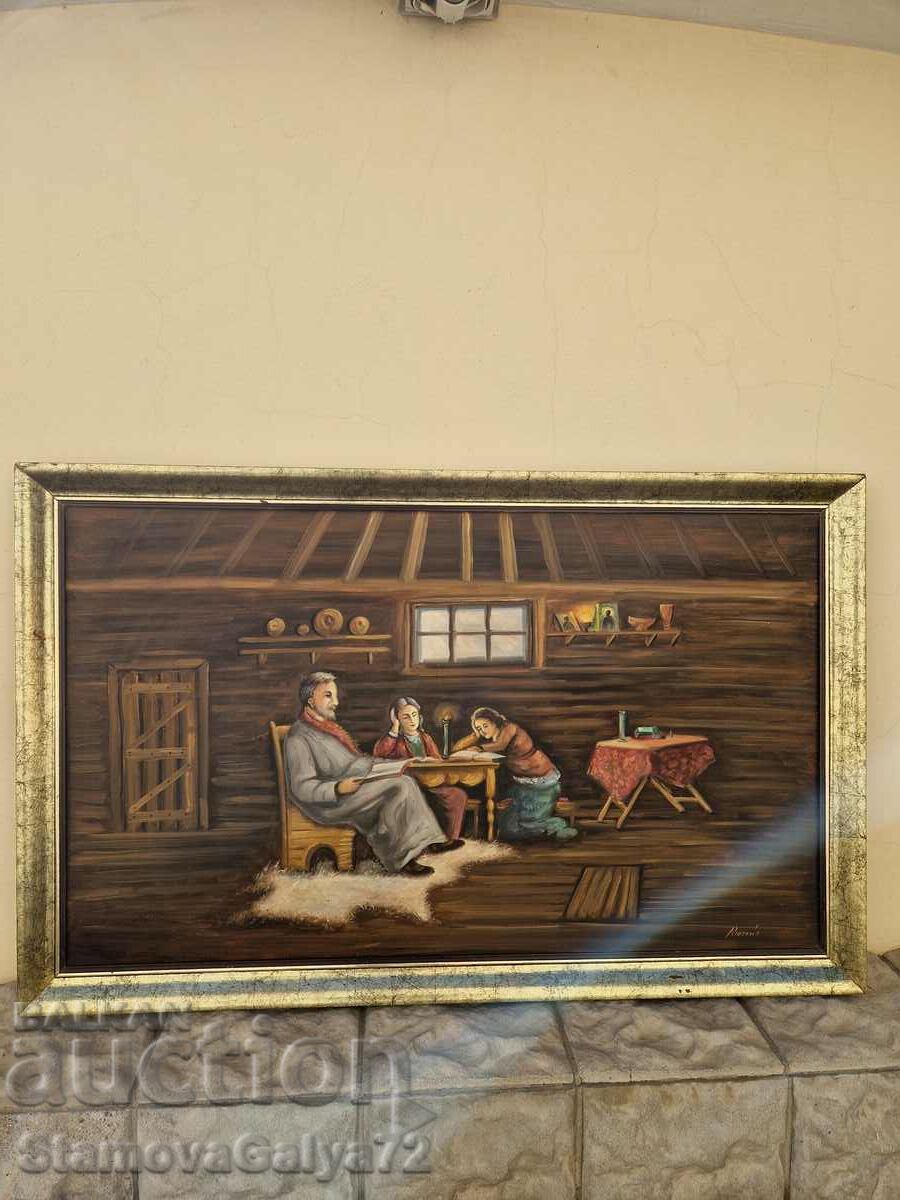 A great large antique oil painting