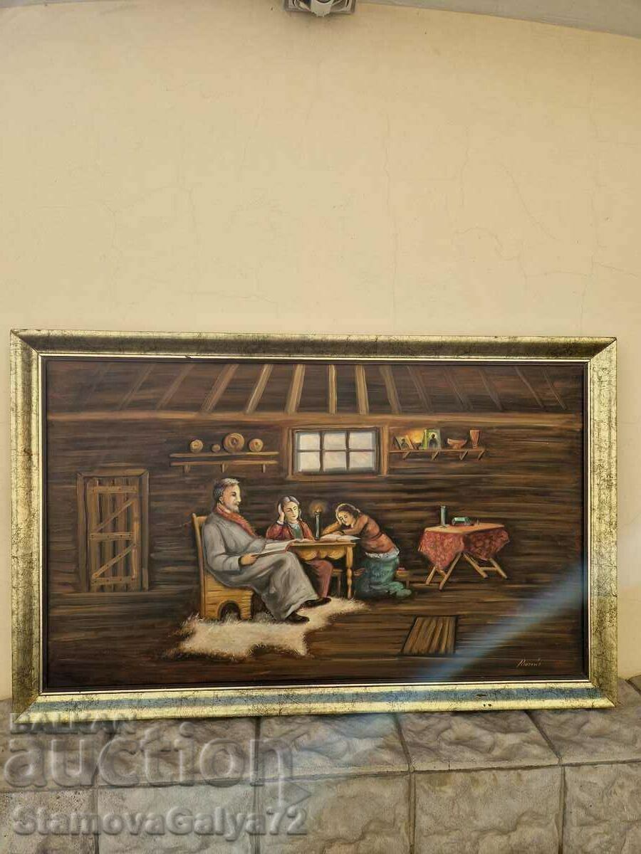 A great large antique oil painting A great large antique oil painting