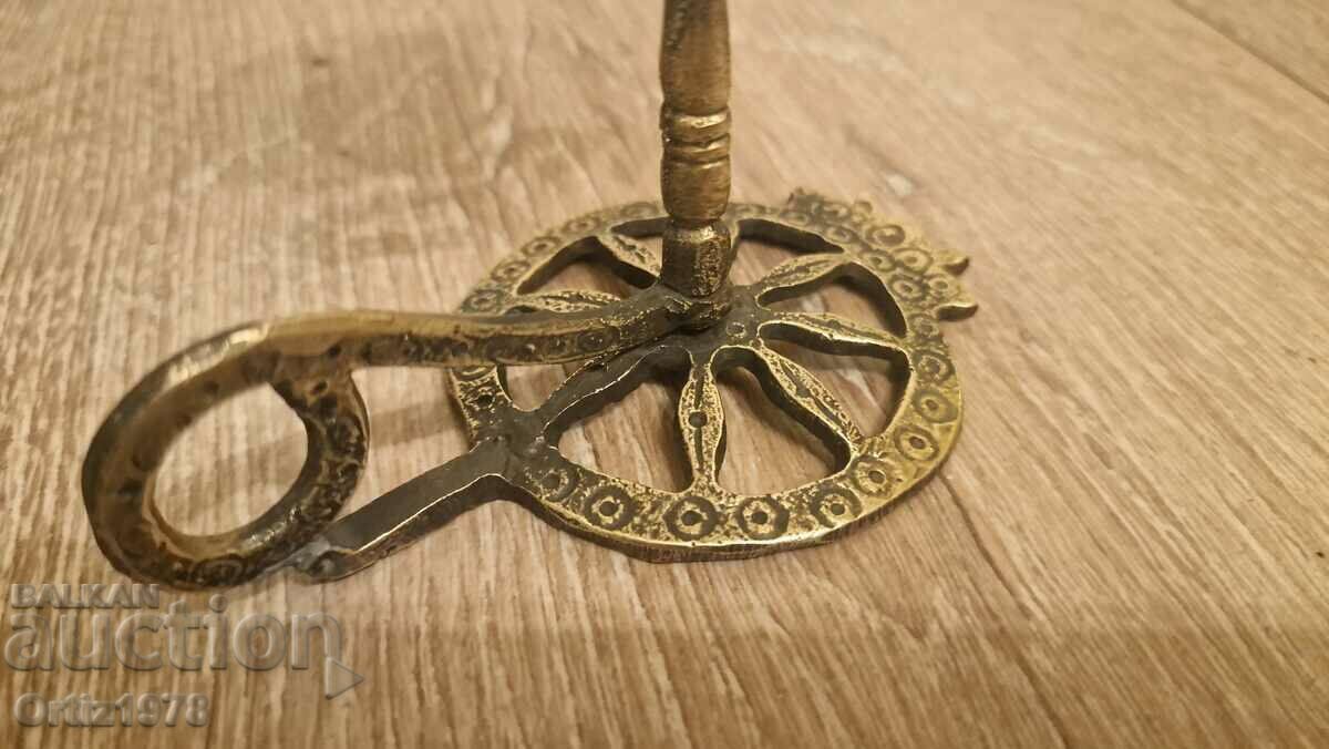Wrought Pagan Candlestick, Brass. with price 68.00 BGN | € 34.77 Wrought Pagan Candlestick, Brass. with price 68.00 BGN | € 34.77