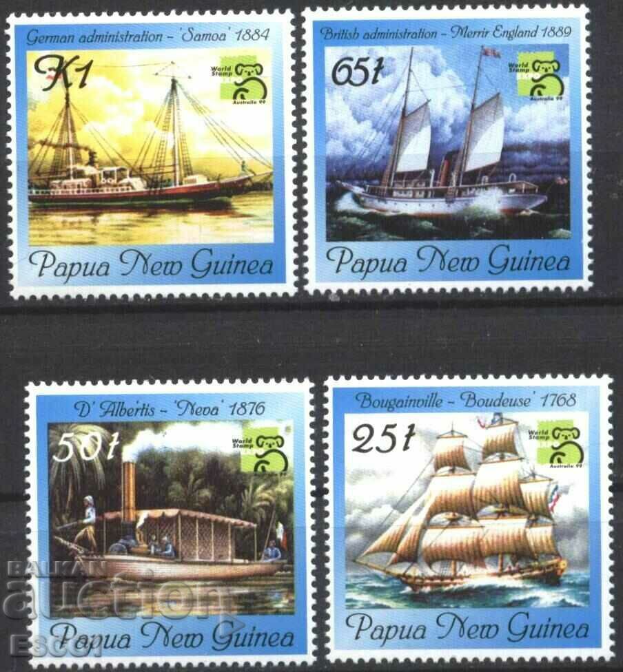 Clean stamps Ships Sailboats 1999 from Papua New Guinea