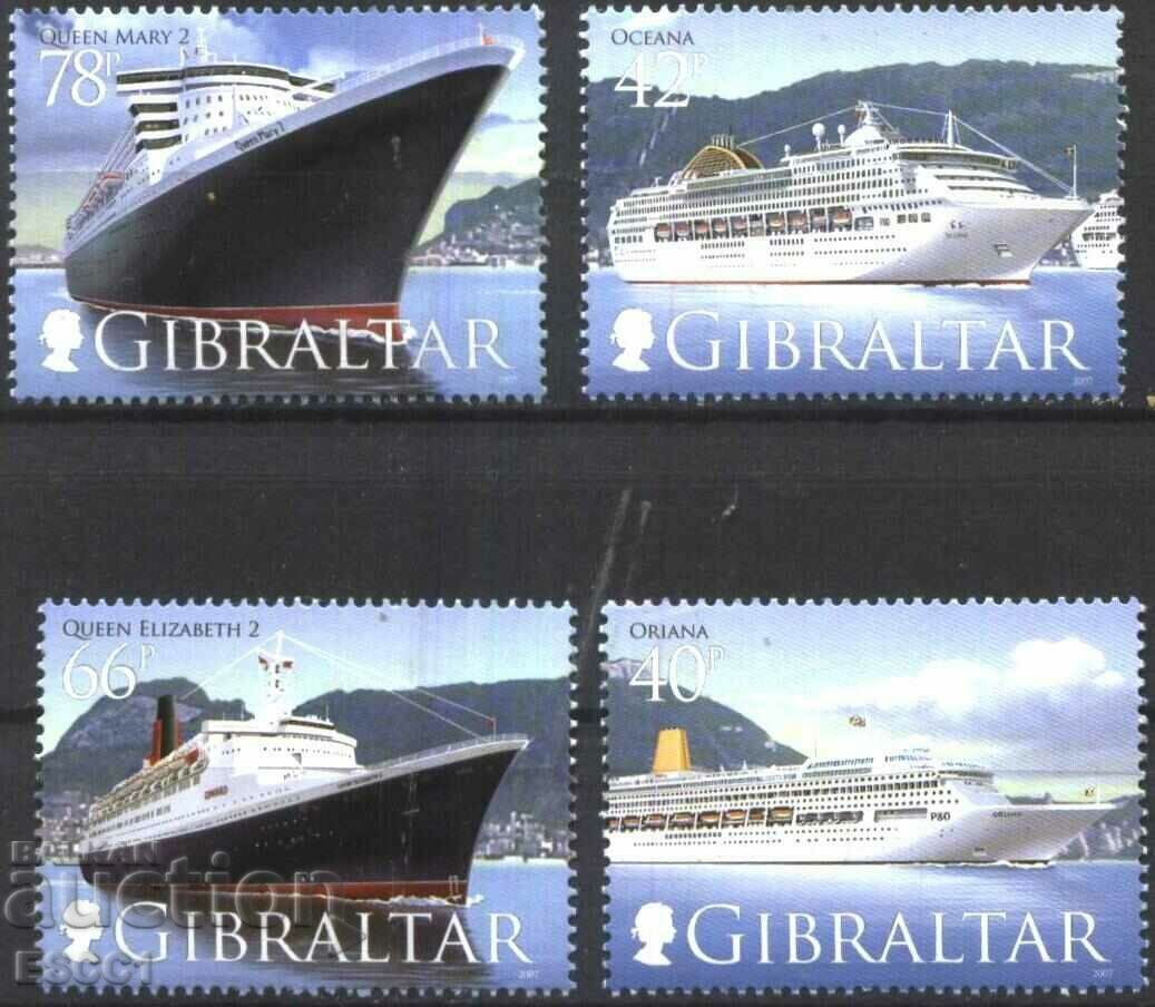 Clean stamps Ships 2007 from Gibraltar