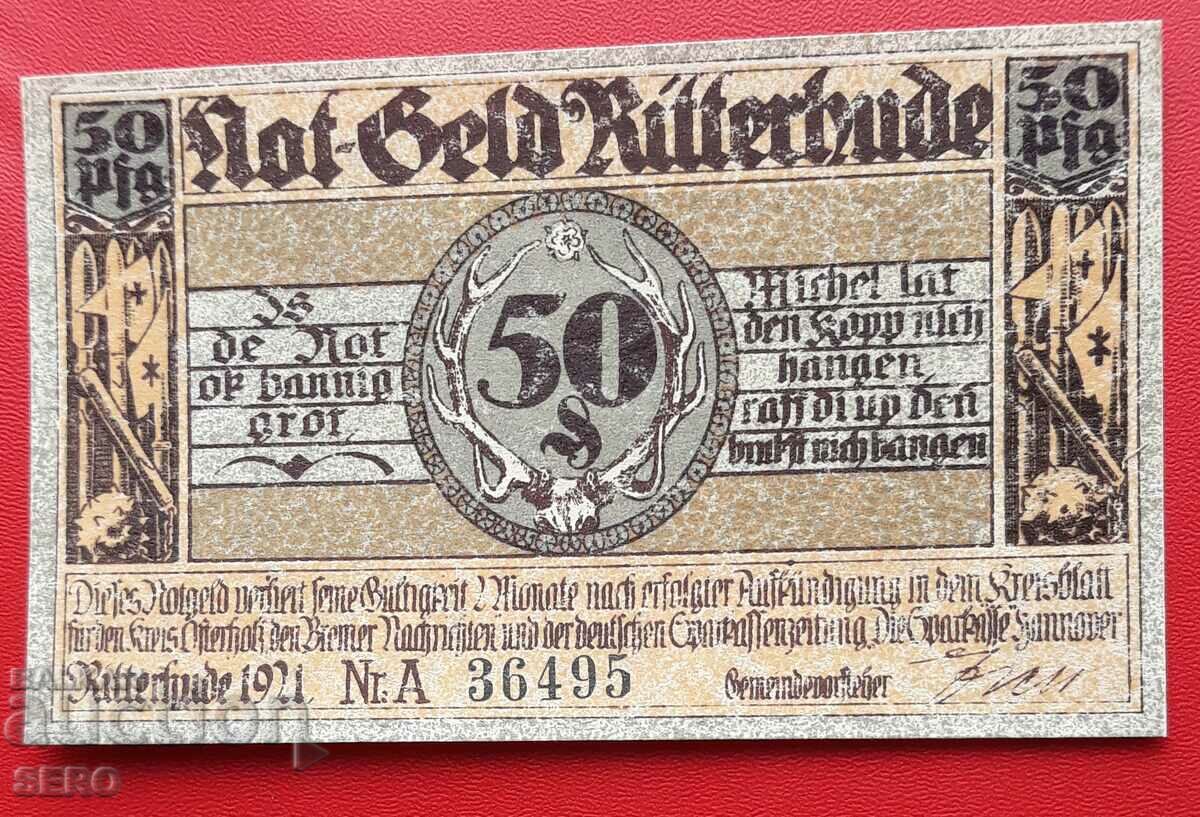 Banknote-Germany-Saxony-Ritterhude-50 pfennig 1921